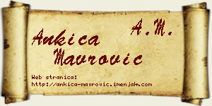 Ankica Mavrović vizit kartica
